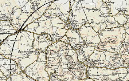 Old map of Cam in 1898-1900