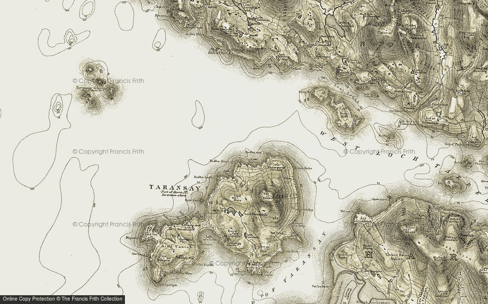 Old Map of Camas an t-Saoithein, 1908-1911 in 1908-1911