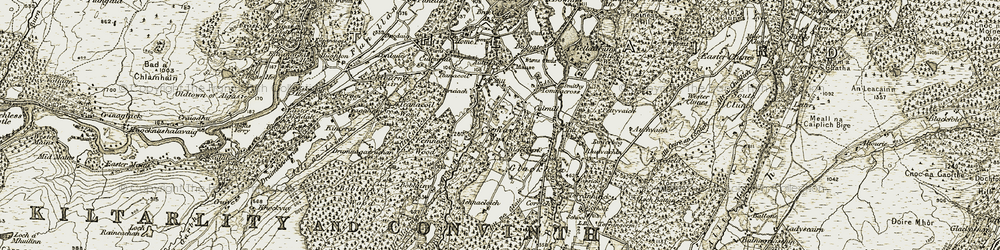 Old map of Boblainy in 1908-1912