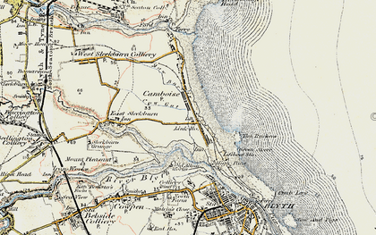 Old map of Cambois in 1901-1903