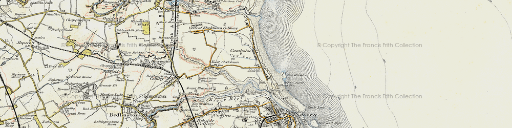 Old map of Cambois in 1901-1903