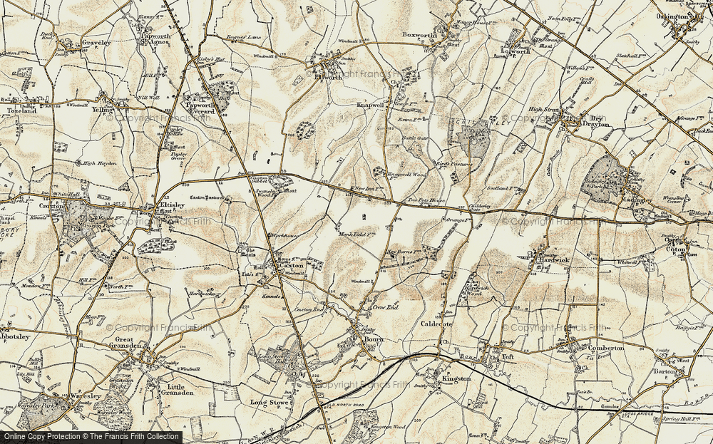 Old Map of Cambourne, 1899-1901 in 1899-1901