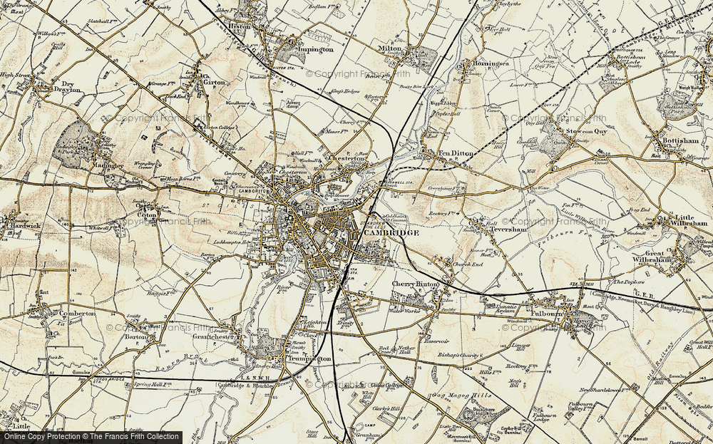 Old Map of Cambridge, 1899-1901 in 1899-1901