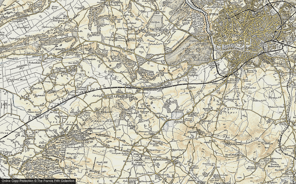 Old Map of Cambridge Batch, 1899 in 1899