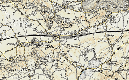 Old map of Barrow Court in 1899
