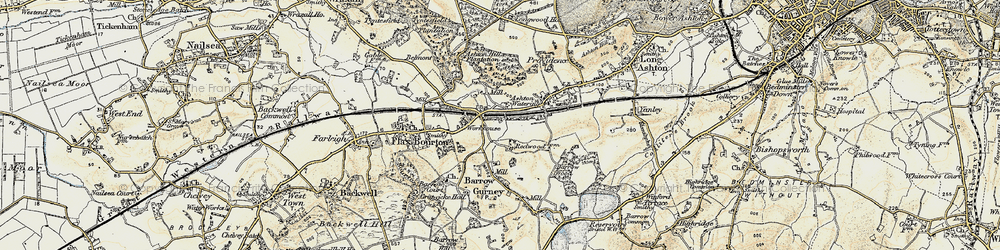 Old map of Cambridge Batch in 1899