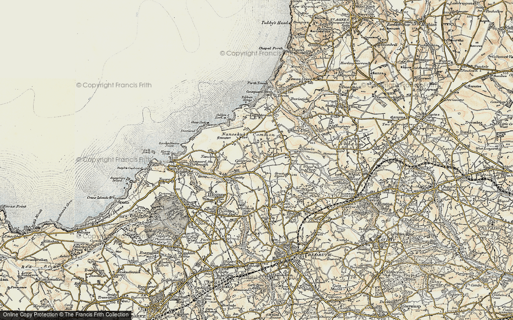 Old Map of Cambrose, 1900 in 1900