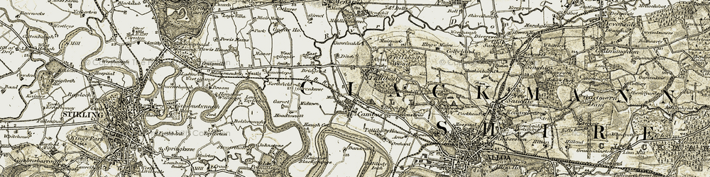 Old map of Cambus in 1904-1907