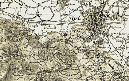 Old map of Woodside in 1904-1907