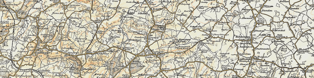 Old map of Whitsunden in 1897-1898