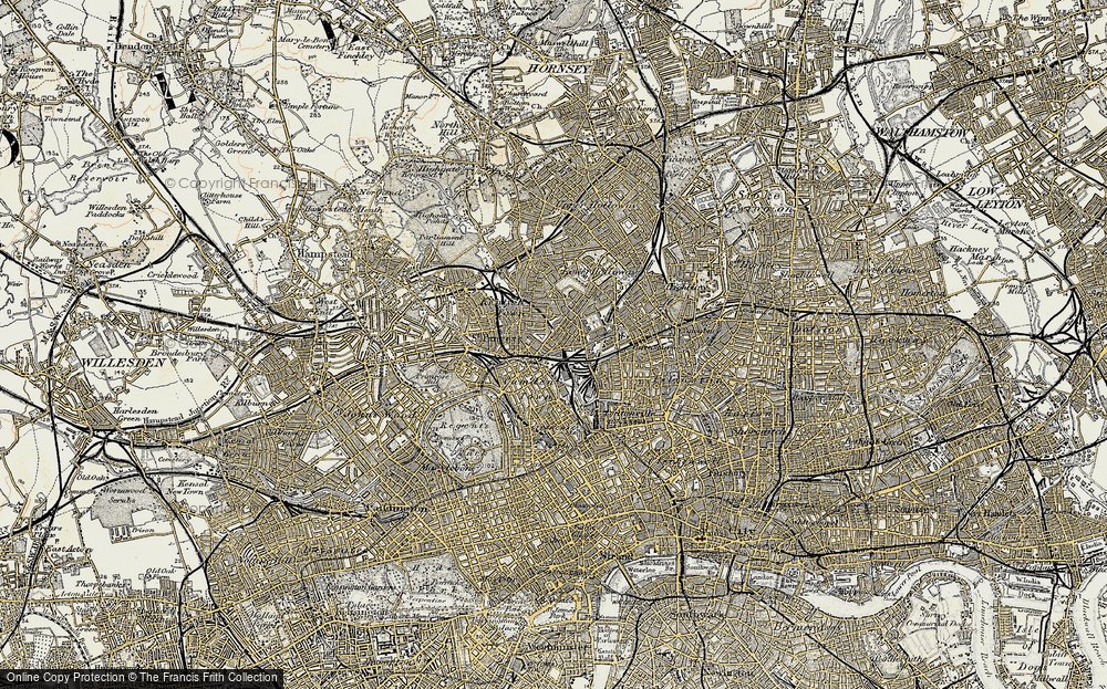 Old Map of Camden Town, 1897-1902 in 1897-1902