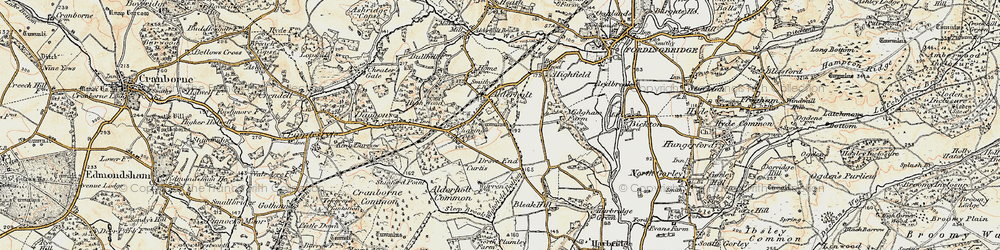Old map of Camel Green in 1897-1909