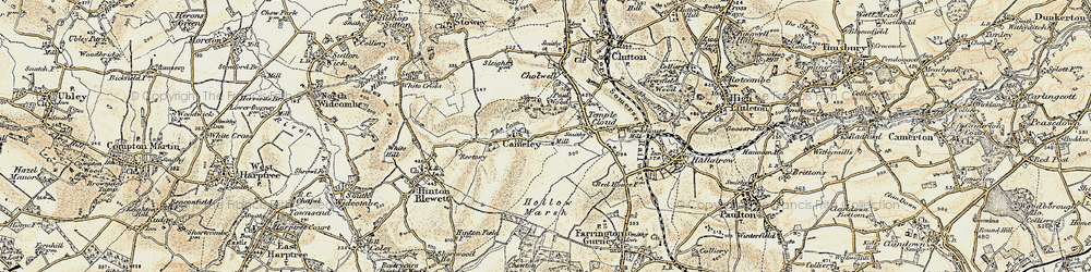 Old map of Cameley in 1899