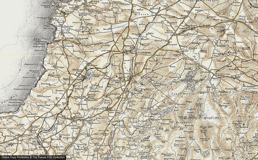 Old Map of Camelford, 1900 in 1900