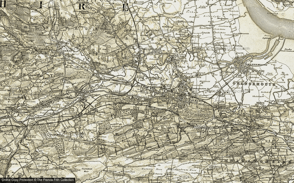 Old Map of Camelon, 1904-1907 in 1904-1907