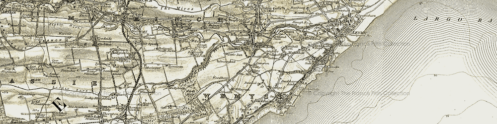 Old map of Woodbank in 1903-1908