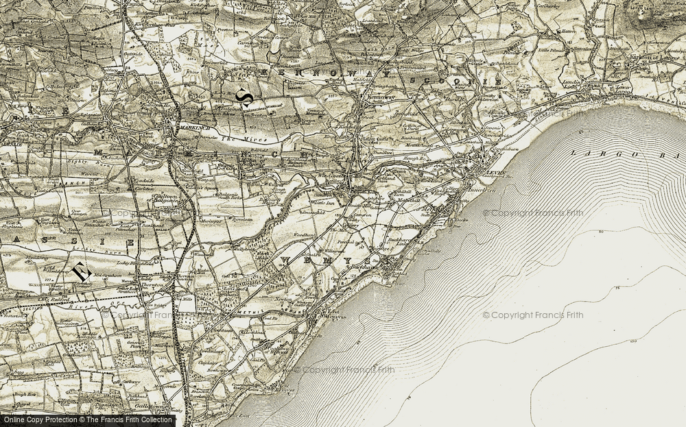 Old Map of Cameron Bridge, 1903-1908 in 1903-1908