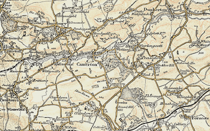 Old map of Camerton in 1899