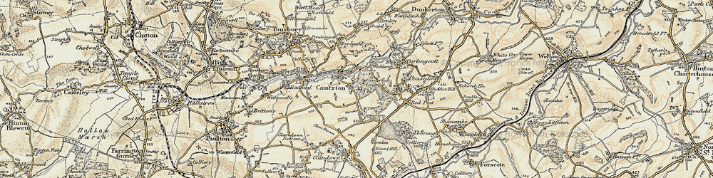 Old map of Camerton Court in 1899