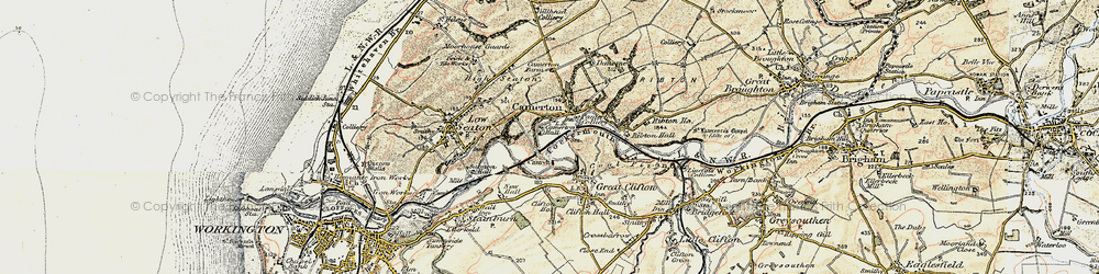 Old map of Camerton Hall in 1901-1904