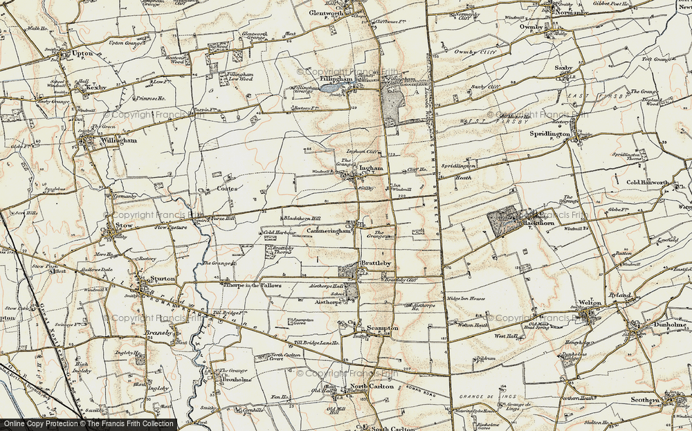 Old Map of Cammeringham, 1902-1903 in 1902-1903
