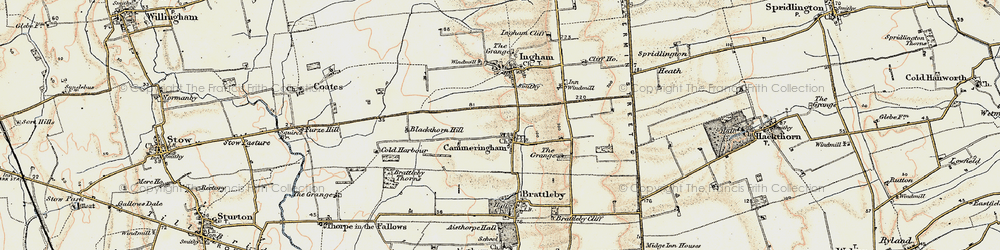 Old map of Cammeringham in 1902-1903