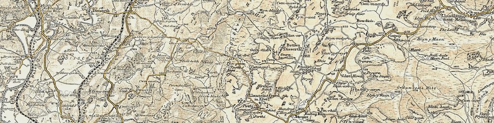 Old map of Camnant in 1900-1903