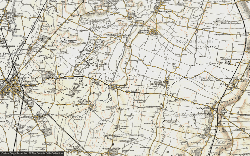 Old Map of Historic Map covering Broughton Clays in 1902-1903