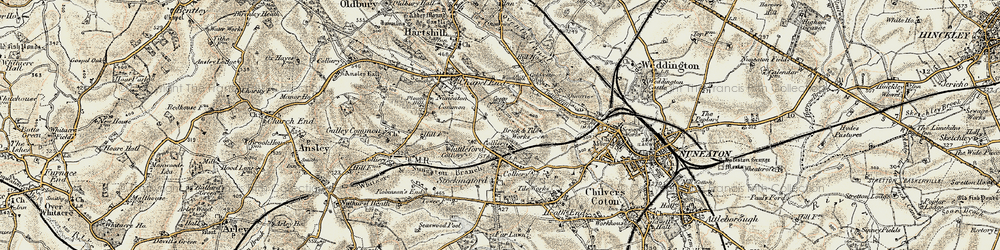 Old map of Camp Hill in 1901-1902