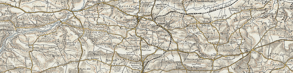 Old map of Bryn Hill in 1901