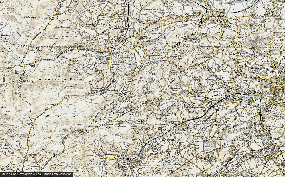 Old Map of Historic Map covering Meg Dike in 1903