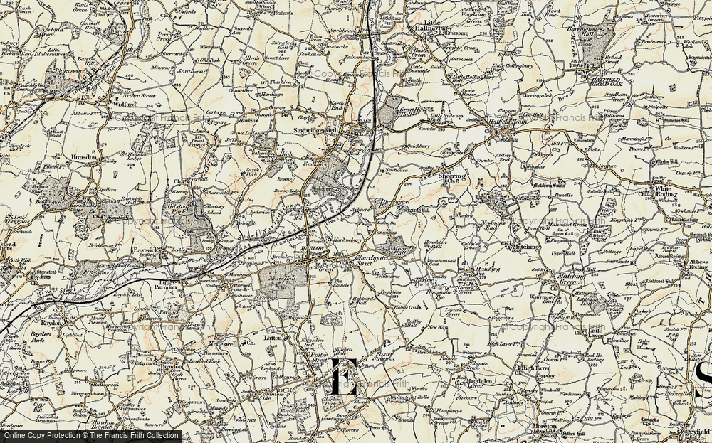 Old Map of Campions, 1898 in 1898