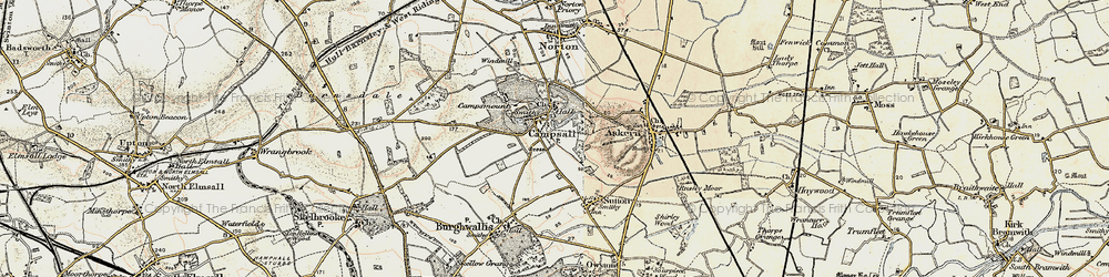 Old map of Campsall in 1903