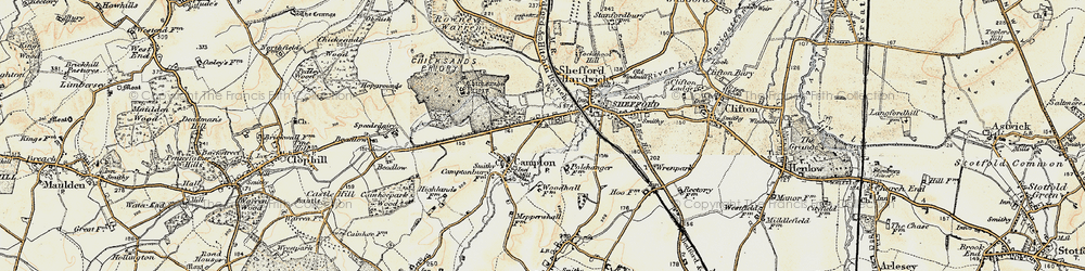 Old map of Campton in 1898-1901