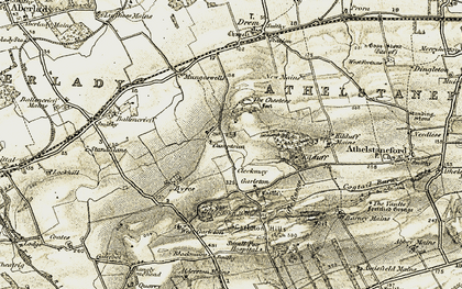 Old map of Camptoun in 1903-1906