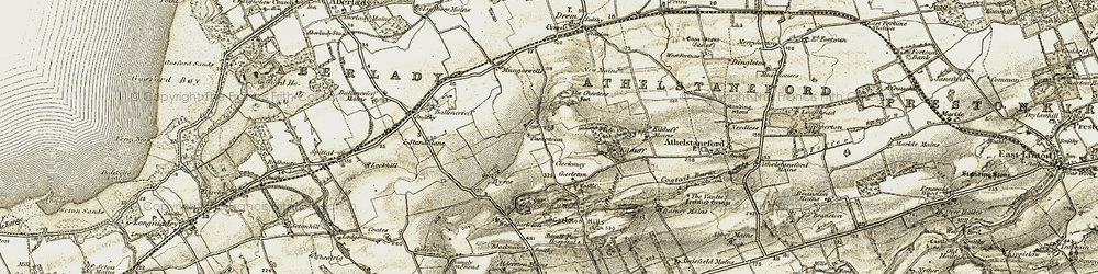 Old map of Camptoun in 1903-1906
