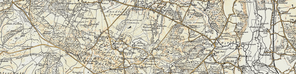 Old map of West Wellow Common in 1897-1909