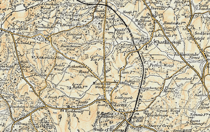Old map of Burnthouse Wood in 1898