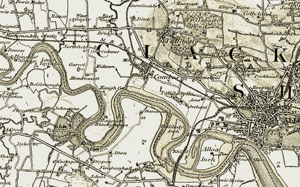 Old map of Bandeath Industrial Estate in 1904-1907