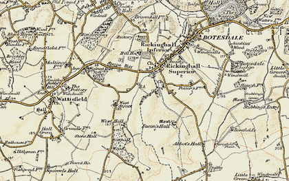 Old map of Westhall Wood in 1901