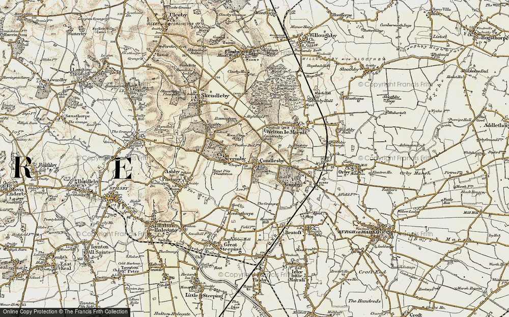 Old Map of Candlesby, 1902-1903 in 1902-1903