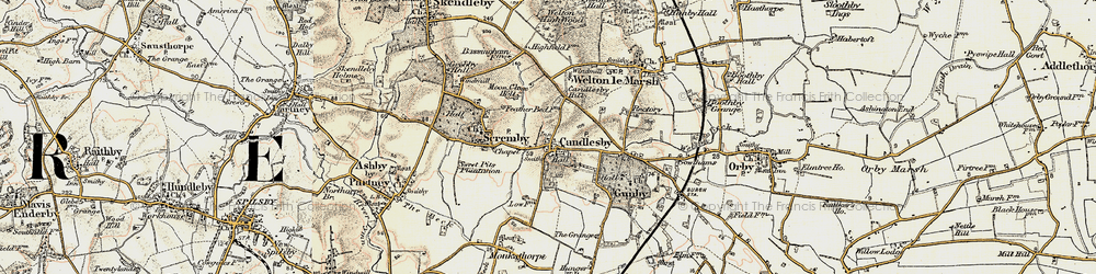 Old map of Candlesby in 1902-1903