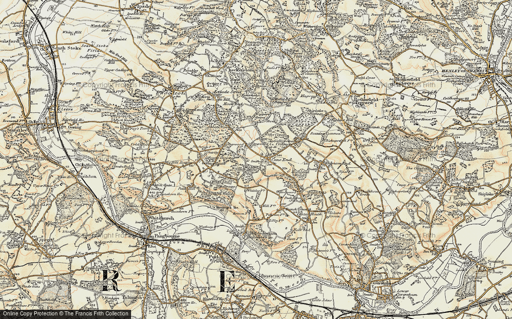 Old Map of Cane End, 1897-1900 in 1897-1900