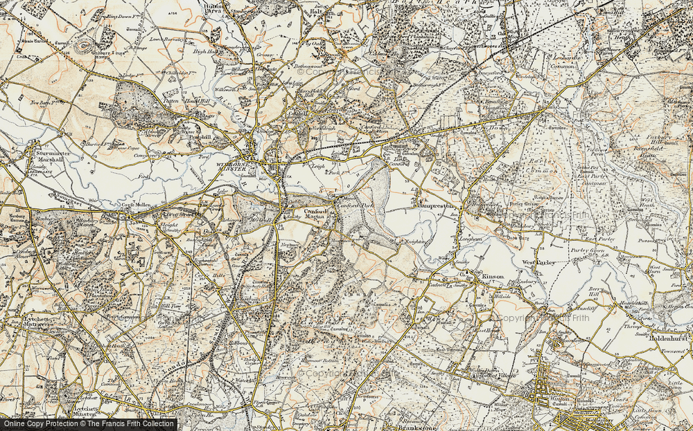Old Map of Canford Magna, 1897-1909 in 1897-1909