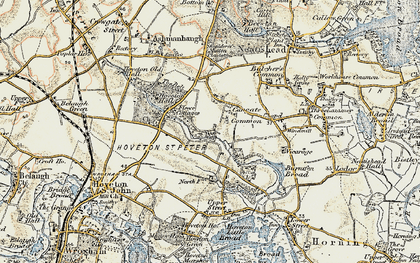 Old map of Burntfen Broad in 1901-1902