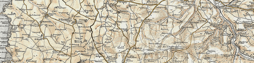 Old map of Cannalidgey in 1900