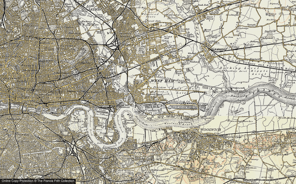 Old Map of Canning Town, 1897-1902 in 1897-1902