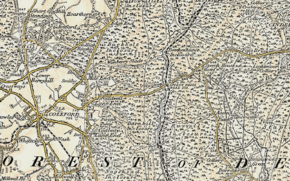Old map of Barnhill Plantation in 1899-1900