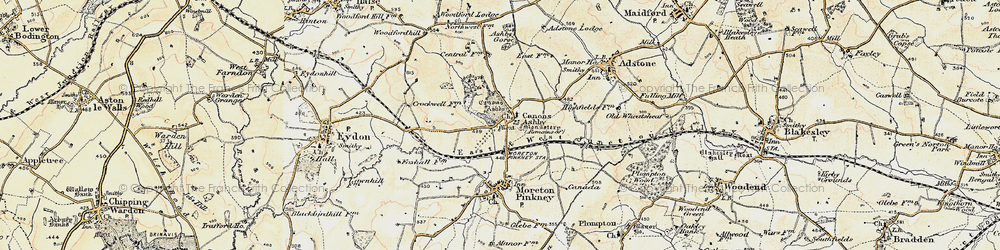 Old map of Ashby Gorse in 1898-1901