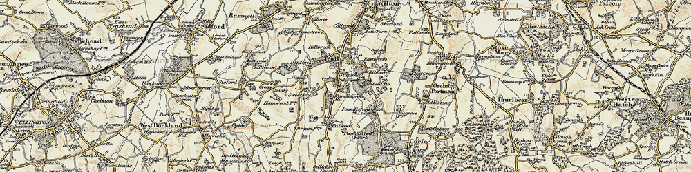 Old map of Canonsgrove in 1898-1900